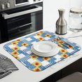 thumbnail image 3 of Pioneer Flower Floral Print Pattern Kitchen Dish Drying Mat 1 Pack, Ultra Absorbent Microfiber Drainer Mat, 16"x18", 3 of 6