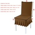 thumbnail image 2 of PiccoCasa 2Pcs Stretch Spandex Dining Chair Slipcovers, Ruffled Skirt Chair Protectors CoffeeColor, 2 of 6