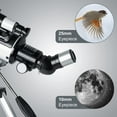 thumbnail image 3 of Telescope 70mm Aperture 500mm - for Kids & Adults Astronomical refracting Portable Telescopes AZ Mount Fully Multi-Coated Optics, with Tripod Phone Adapter, Wireless Remote, Carrying Bag, 3 of 7