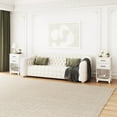 thumbnail image 4 of Superjoe Tall Nightstand Set of 1, Side Table with 2 Drawers and Open Shelf Below, Bedside Table with Solid Feet, Modern Night Stand End Table for Bedroom, Living Room, Home Office, White, 4 of 7