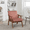 Rose (velvet), variant on MOONMISS Mid Century Modern Accent Chair Solid Wood Frame Microfiber Living Room,Black PU