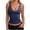 Navy, variant on Womens Undershirts Soft Lightweight Deep V Neck Stretch Sleeveless Workout Casual Tank Tops Women Clothing Gray XL