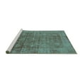 thumbnail image 2 of Ahgly Company Machine Washable Indoor Rectangle Oriental Turquoise Blue Industrial Area Rugs, 7' x 9', 2 of 4