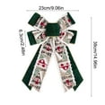 thumbnail image 3 of Beautynvta Christmas Bow, Large Velvet Bows Decoration, Vintage Ribbon Bows with Christmas Patterns for Christmas Tree Ornaments Wreath Garland Outdoor Indoor Party Decoration, 3 of 6