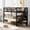 Espresso, variant on Harper & Bright Designs Stairway Twin Over Twin Bunk Bed with Storage Shelves, Wooden Twin Size Bunk Bedframe with Guard Rail for Bedroom Dorm, Gray