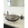 thumbnail image 4 of Transparent grey Glass Vessel Sink, Modern Vanity Bowl with Pop-Up Drain for Bathroom | LAV-FWS103, 4 of 6