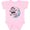 AD-Pink, variant on Though She Be but Little Fierce Quote Girls Baby Bodysuit
