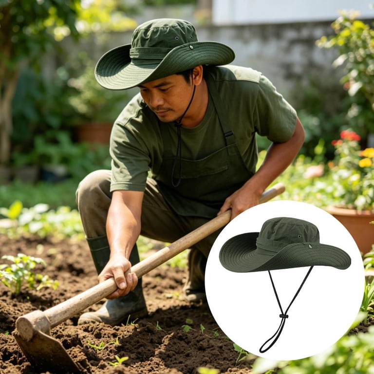 Wide Brim Sun Hat, UPF 50+ Outdoor Hiking Hat with Water  display picture 2