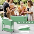 thumbnail image 5 of Ktaxon 80 Qt Rolling Ice Chest Cooler Cart Outdoor Trolley with Storage Shelf, Bottle Opener & Cap Collector for 48 Hour Cold Drinks,Pea Green, 5 of 8