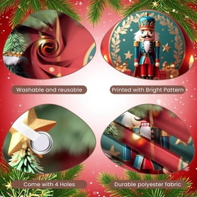 Nutcracker Theme Nutcracker Banner Red Background Christmas Banner Gold Decoration Festive Holiday Banner for Christmas Family Gathering Holiday Party