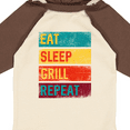 thumbnail image 4 of Inktastic BBQ Grilling Eat Sleep Grill Repeat Boys or Girls Long Sleeve Baby Bodysuit, 4 of 5