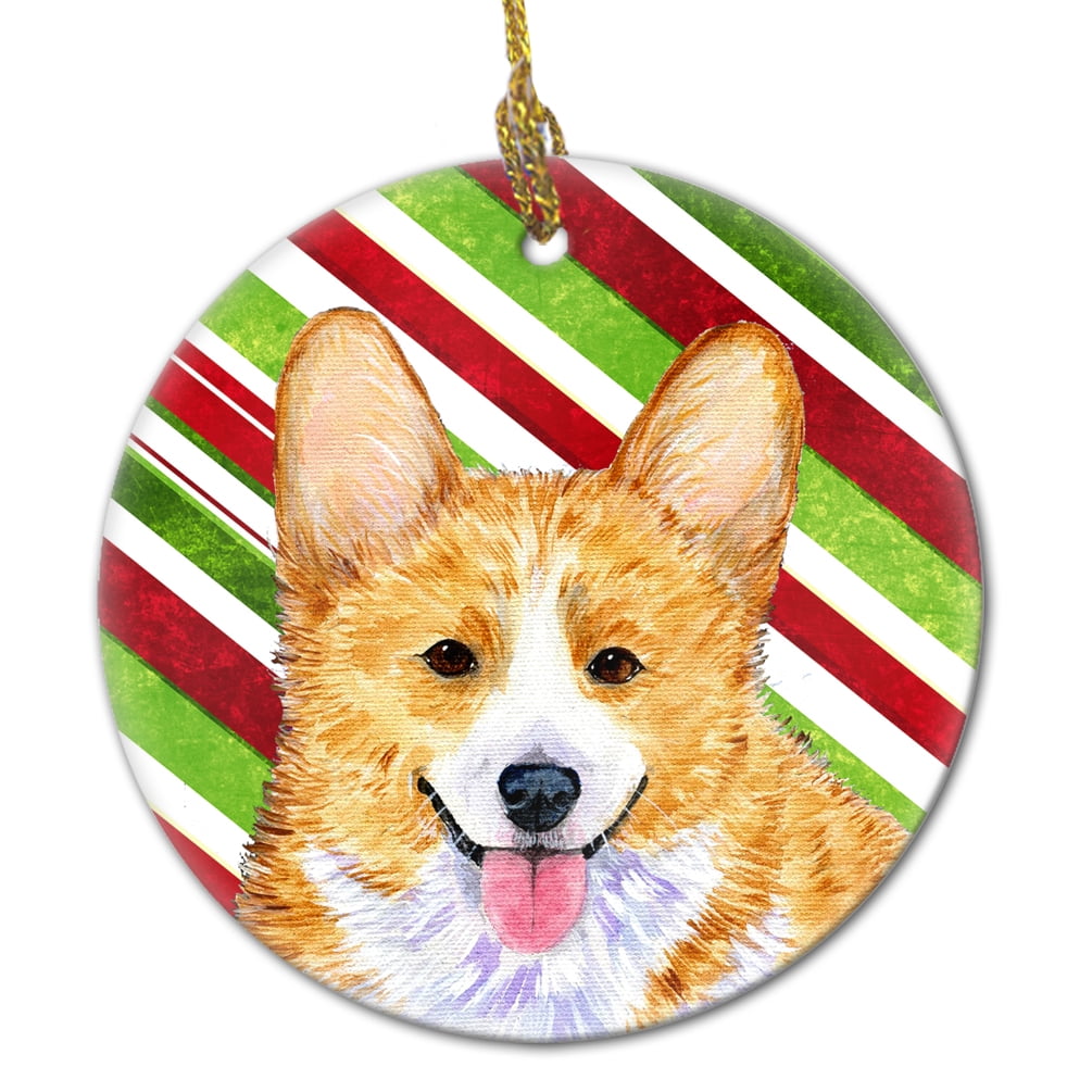 Candy Cane Holiday Christmas Ceramic Ornament SS4555