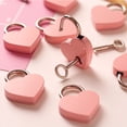thumbnail image 2 of 3 Sets Heart Shaped Small Padlock Keyed Mini Love Locks for Storage Box Diary Book, 2 of 8
