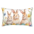 thumbnail image 1 of Fotbe Happy Easter Funda de Almohada Decorativa Estilo Occidental, Lujo en Algodón, Fundas para Almohadas King, Cojín Estampado para Decoración del Hogar-14"x20", 1 of 6
