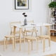 thumbnail image 2 of Songqin Stackable Bentwood Stools Set of 4, 18-Inch Height Backless Counter Chairs with Round Top, Anti-Slip Felt Pad, Portable School Stool for Dining Room, Kitchen, Classroom, Birch, 2 of 9