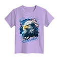 thumbnail image 5 of Quealent Kids American Flag Shirt Boys Girls Toddler 4th of July Tshirts Patriotic Tee Tops Independence Day Short Sleeve (Purple, 2-3 Years), 5 of 5