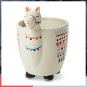 Votum Large Cute Handmade Llama Mug 18.6 oz. White Ceramic Coffee Cup
