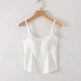 thumbnail image 2 of Tops de Manga Corta Sexy para Mujeres de Color Sólido con Almohadilla de Pecho sin Anillos de Acero, Top de Pijama Y Ropa Interior, 2 of 7