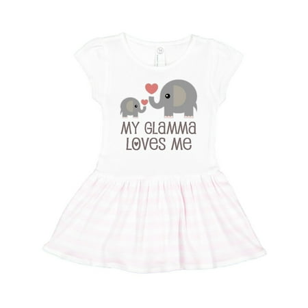 

Inktastic My Glamma Loves Me Grandchild Gift Gift Toddler Girl Dress