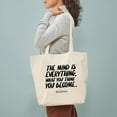 thumbnail image 3 of CafePress - Buddha Quote The Mind Is Everything Tote Bag - Unisex Canvas Tote Bag, Beige, 1-Piece, 3 of 7