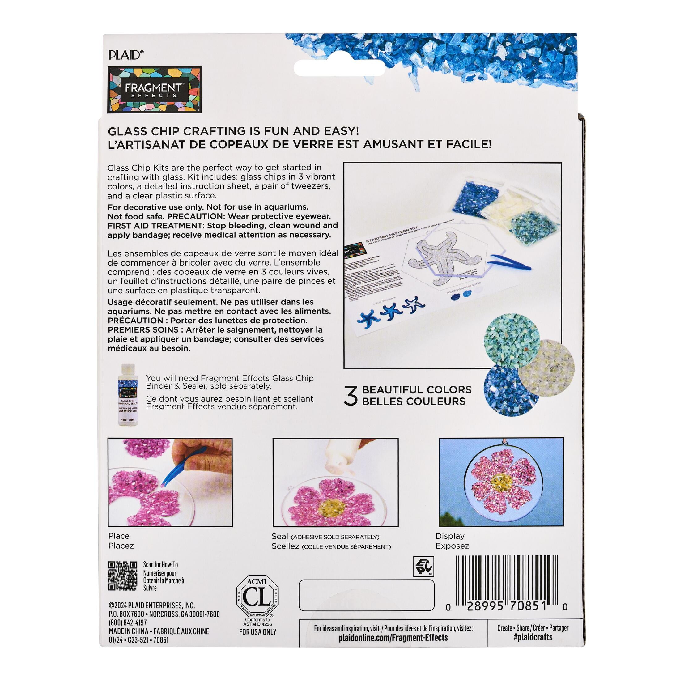 (2 pack) Fragment Effects Glass Chip Crafting Set, Starfish, 6 Piece