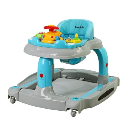 Dream On Me - 2-in-1 Baby Tunes Musical Activity Walker and Rocker, Gray