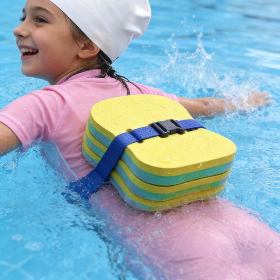 Swim Back Float Training Aid Adjustable Buoyancy Belt Water Safety Equipment for Adults Pool Exercise Summer 10.6x7.1 in