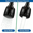 thumbnail image 3 of RV Kitchen Faucet 8 Inch Widespread Metallic Camper Sink Faucet, 360° Flexible Gooseneck Swivel Sprayer Head with 2 Water Flow Modes for Campers Motorhome Mobile Home, Matte Black, 3 of 10