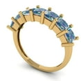 thumbnail image 2 of 1.75 ctw Wedding Band for Women - 14K Yellow Gold Blue Moissanite Stackable Eternity Ring, 2 of 6