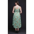 thumbnail image 4 of Bimba Robe à Imprimé Floral pour Femmes Bretelles Spaghetti Col en V Midi Tenue de Plage-TTTG, 4 of 5