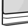 thumbnail image 4 of Accent Mirror with Sleek Metal Frame and Shelf, Black, 4 of 5