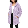 thumbnail image 5 of Utoimkio Women's Winter Long Fleece Jackets Warm Zip Up Hoodie Long Sleeve Sweater Coat Fall Winter Warm Outwear Size S-3XL, 5 of 8