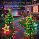thumbnail image 4 of Paquete de 2 árboles de Navidad solares HUGSVIK de 110 cm con 100 luces, 4 of 9