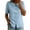 Sky Blue, variant on Women's Cotton Tops Short Sleeve Loose Shirt Casual Frog Button Mandarin Collar Top Lightweight Soft Breathable Summer Daily Vacation Tops by Yigetop White S