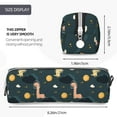 thumbnail image 3 of Fotbe Dinosaur In The Space Pattern Leather Pencil Case, Pencil Pouch with Durable Zipper, Compact and Stylish Organizer for Stationery, Art Supplies, Travel Essentials, 3 of 7