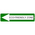 thumbnail image 2 of ECO-FRIENDLY RESTROOM Green Left Arrow 24 x 6 inch Aluminum Composite Sign, 2 of 4