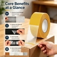thumbnail image 5 of Double Sided Fabric Tape, 0.6×394 inch Heavy Duty Mounting Tape, Ultra-Thin Clear Double Sided Tape, Resistente Clear Super Stick Tape with Fiberglass Mesh, Waterproof High Tack Adhesive Rug Tape, 5 of 7