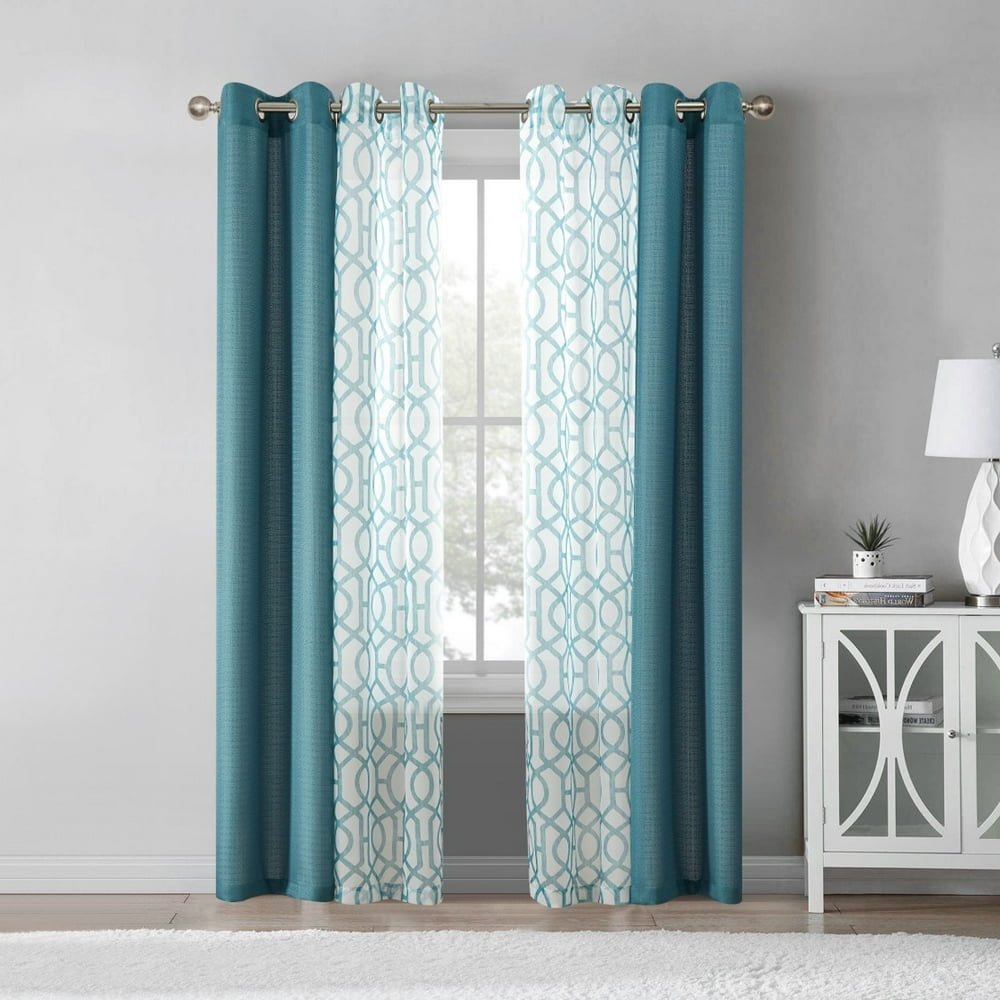 Mainstays Kingswood 4 Piece Curtain Set