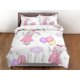 thumbnail image 3 of Conejito lindo con la ropa de cama de los globos, juego de funda nórdica y funda de almohada, ropa de cama con cremallera,, 3 of 4