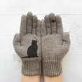 thumbnail image 2 of AWZXDE Warm Gloves for Autumn and Winter Featuring Cat Print Ideal for Outdoor Activities and Daily Wear Brown,One Size, 2 of 3