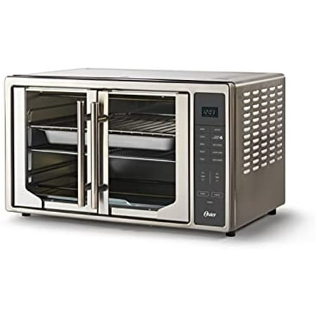 Oster Air Fryer Countertop Toaster Oven | French Door and Digital Controls | Stainless Steel  Extra Large