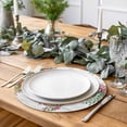 thumbnail image 2 of Pink Spring Floral Round 15 Inch Placemats Set of 6, Wooden Elegant Farmhouse Botanical HeatResistant Non Slip Place Mats for Dining Table, Wipeable Braided Kitchen Table Mats for Housewarming, 2 of 9