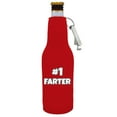 thumbnail image 1 of #1 Farter Beer Bottle Coolie With Opener (Red), 1 of 4