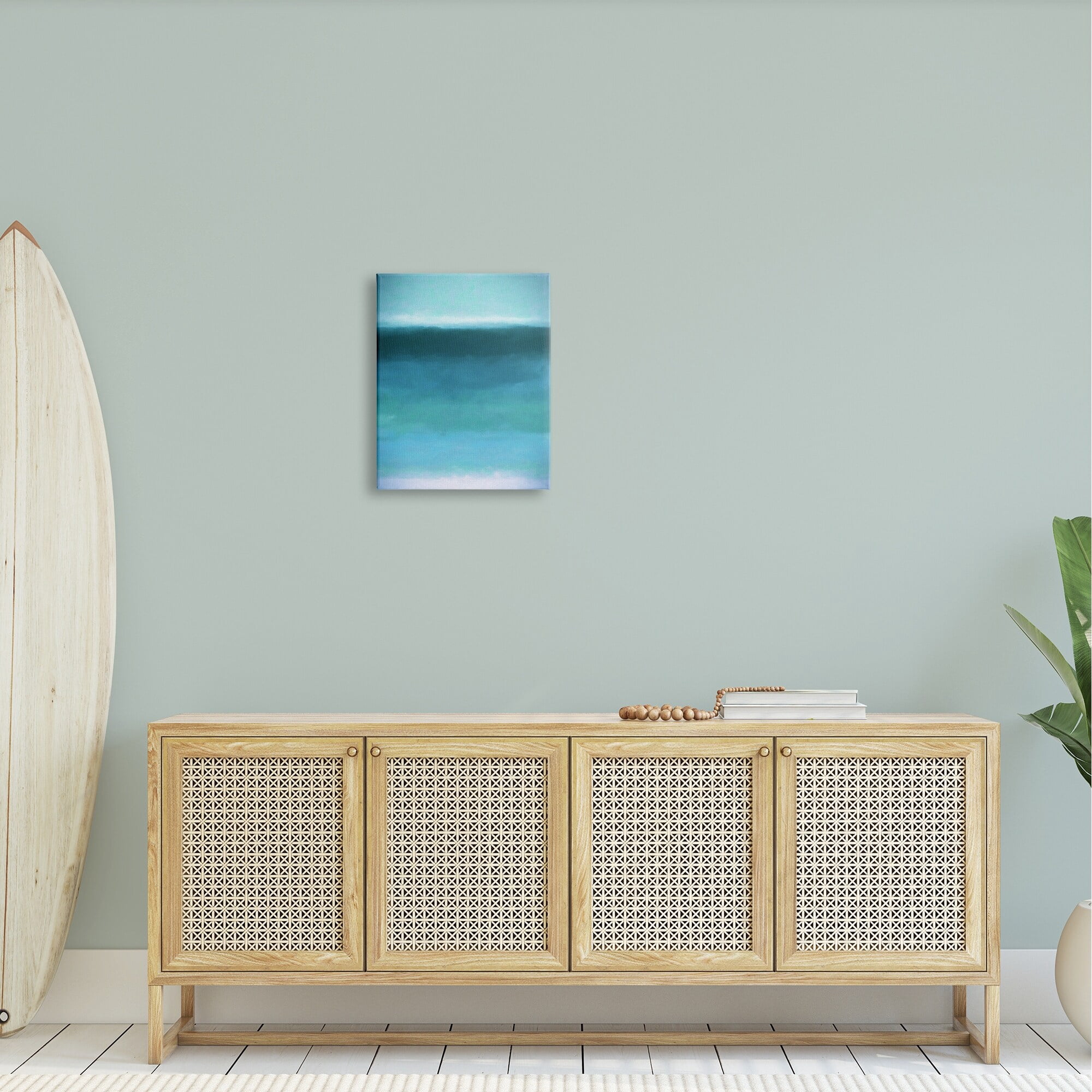 Stupell Industries Soothing Abstract Scenery Distant Ocean Sea View Painting Gallery Wrapped Canvas Print Wall Art, Design by Graffitee Studios
