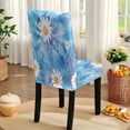 thumbnail image 5 of TSOVTHRID Daisy Blue Tie Dye Print 7 Pcs Tablecloth Chair Cover Set Chair Covers Rectangle Table Cloth Oil Proof Waterproof for Dining Room Banquet Party Festival Decor, 5 of 6