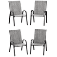 thumbnail image 6 of Amopatio Patio Chairs Set of 4, Outdoor Stackable Dining Chairs for All Weather, Breathable Garden Outdoor Furniture for Backyard Deck,Light Gray, 6 of 7