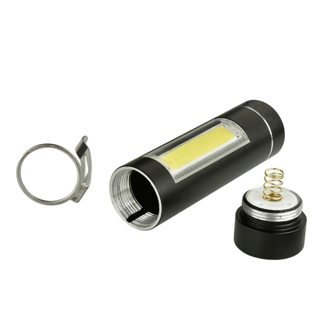 Portable Mini Glare Flashlight XPE Q5 COB LED Clip 14500//AA Torch Light Lamp