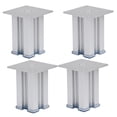 thumbnail image 1 of Sofá pata zócalo soporte de plinto de los muebles de la pierna del sofá de la aleación de aluminio para el gabinete del armario 12cm de plata Fanmusic Sofá pata zócalo, 1 of 5