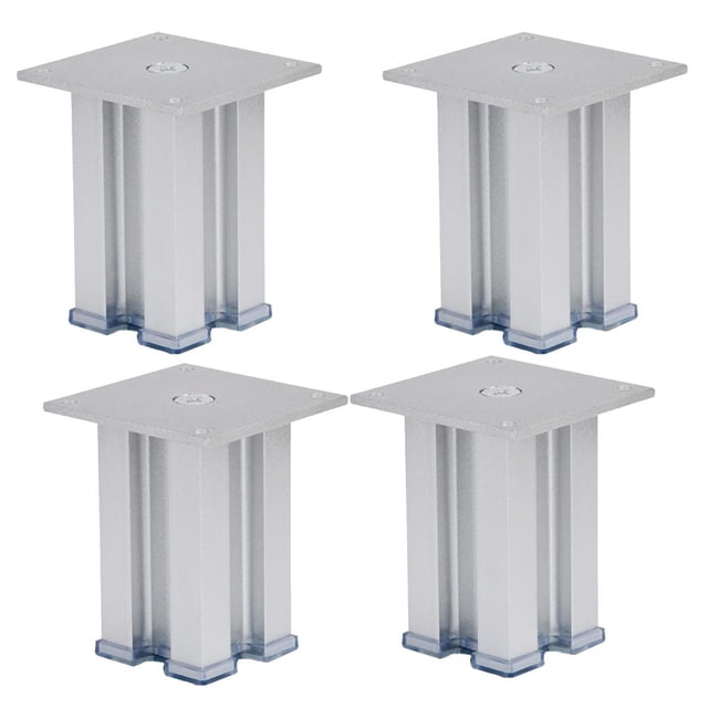 Sofá pata zócalo soporte de plinto de los muebles de la pierna del sofá de la aleación de aluminio para el gabinete del armario 12cm de plata Fanmusic Sofá pata zócalo