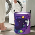thumbnail image 6 of Uemuo Astronaut Pattern Circular Laundry Hamper Basket with handles,Collapsible laundry basket,Large capacity laundry hamper,Laundry Organizer-Small, 6 of 8
